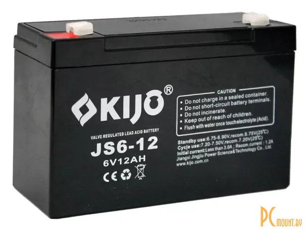 фото Источник бесперебойного питания UPS Аккумулятор KIJO JS6-12, 6V/ 12Ah Источник бесперебойного питания UPS Аккумулятор KIJO JS6-12, 6V/ 12Ah